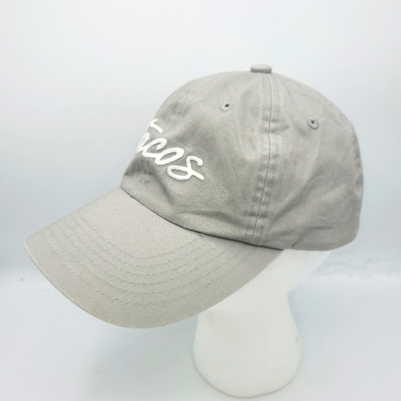 Frankie Jean Tacos Cursive Baseball Cap In Grey - Picture 2 of 10